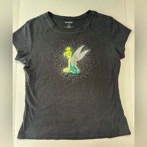 Disneyland Disney resort Tinker Bell Black T-Shirt women’s XL